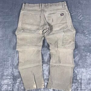 Y2K Dickies Green Washed Workwear Pants - size 34 x 30